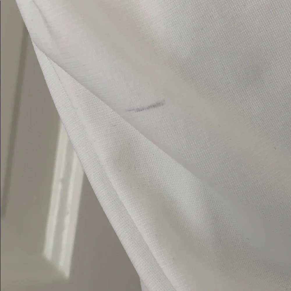 Nike track jacket white w/gray stripes - Picture 7 of 8